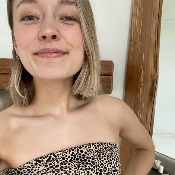 Cheetah Print Tube Top - Picture 5 of 5